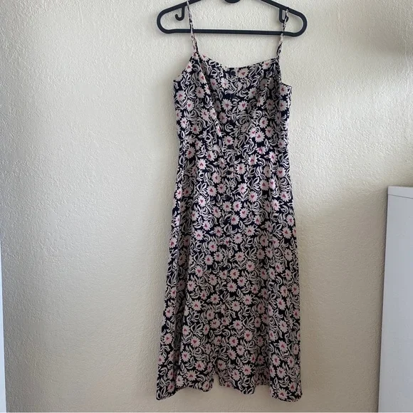 HVN Atlanta Button Front Floral Heart Print Strappy Dress US4 - Picture 2 of 7